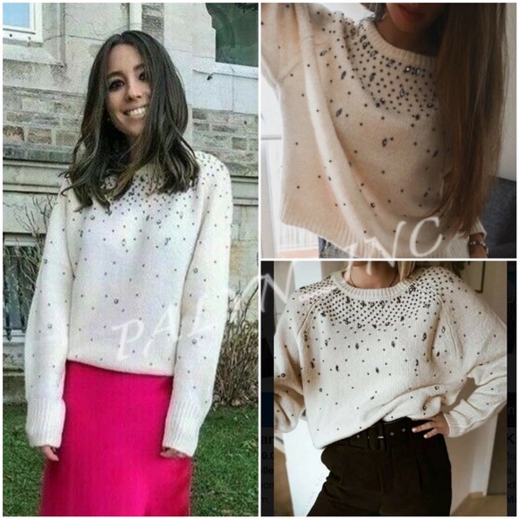 ❤️SOLD OUT❤️ZARA BEADED SWEATER - Picture 3 of 8